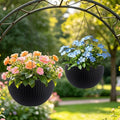 13.4 inch Self-Watering Hanging Planters, 13.4 Inch, Black, 2 by Noeko
