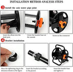 Garden Hose Reel Portable Water Pipe Storage Organizer Winding Tools for Car Washing Watering Water Hose Holder - Image 4