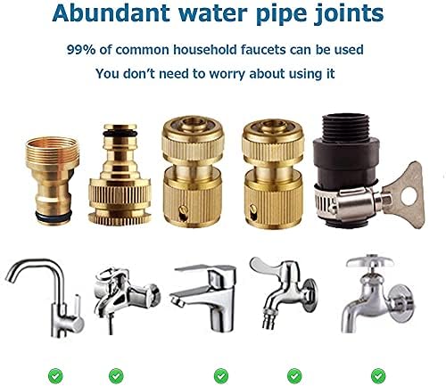 Portable/Wall Hose Reel Set, Outdoor Hose Holder Storage, Heavy Duty Garden Hose Reel with Flexible 2/1" PVC Rubber Hose, Home Hose Storage Solution,10m (25m) - Image 5