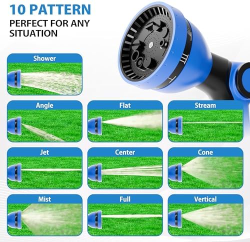 USA Based Retractable Garden Hose Reel, 1/2 in x 50 ft Quick Connect 10-Pattern Sprayer, Wall Mounted Auto Self Retracting Water Hose Reels, UV Resistant Automatic Rewind 180° Mount | Gray - Image 6