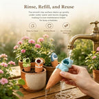 6Pcs Terracotta Animal Self Watering Spikes Indoor Outdoor Potted Plants，18 - Image 6