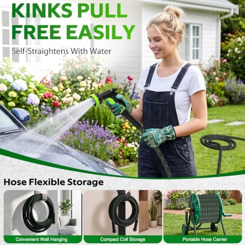Garden Hose 75 FT, Non-Expandable Kink Free Water Hose,Lightweight - Image 5