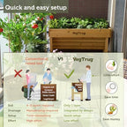 VegTrug Wall Hugger, Natural, Small 1m - Cedar Wood Raised Garden Bed - - Image 5