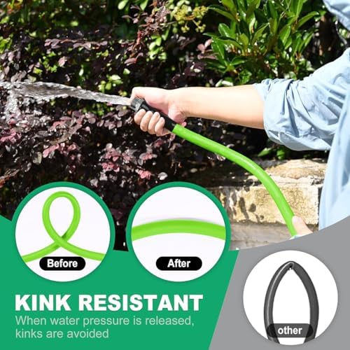 Heavy Duty Garden Hose 5/8 Inch x 150ft - Kink Resistant Lightweight Hybrid Hose, Leak Proof Rustproof Water Hose for Outdoor Watering - Image 5