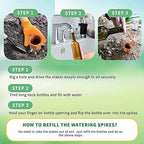 Tcamp 20 Pack Terracotta Watering Spikes, Plant Watering Devices Wine Bottle Automatic Plant Self Watering Spikes for Vacations, Self-Watering Stakes for Indoor Outdoor Plants - Image 6