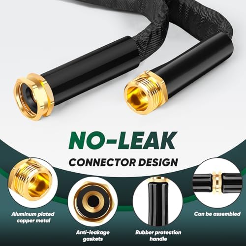 Toolasin Garden Hose 50 FT, Non-Expanding, Lightweight Water Hose with 3/4" - Image 4