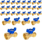Outdoor Garden Spigot,1/4 Turn Sillcock Hose Bibb Faucet/Valve,3/4" Female NPT Inlet x 3/4" Male GHT Threaded Garden Hose Outlet/Connector(30Pack,Blue)(SILLCOCK042-30Pack) by GUOFIS