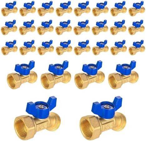 Outdoor Garden Spigot,1/4 Turn Sillcock Hose Bibb Faucet/Valve,3/4" Female NPT Inlet x 3/4" Male GHT Threaded Garden Hose Outlet/Connector(30Pack,Blue)(SILLCOCK042-30Pack) by GUOFIS