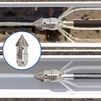 Sewer Nozzle for Pressure Washer, Stainless Iron Drain Dredging Nozzle with Front 4 Back 6 Jets for Municipal Pipe Unclogging - Image 2