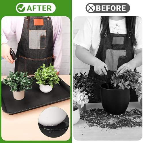 GREANER 22 Inch Plastic Plant Saucer, 3 Packs Black Plant Drainage Tray, Drip Trays for Potted Plants, Planter Saucers for Indoor Outdoor - Image 5