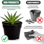 RooTrimmer 50 Pack 6 Inch Nursery Pots, Plastic Flower Pots, Thick Plant Pots with Drainage Hole for Planting Outdoor/Indoor Plants Succulent Herb (Black) - Image 4