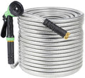 150FT Heavy‑Duty Stainless Steel Garden Hose with Spray Nozzle by Unknown