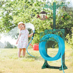 Garden Hose Holder for Outside, Upgraded Water Hose Holders with 2 Shepherds Hooks,Freestanding Heavy Duty Hose Stand Hose Hanger Hose Storage Hose Reel Rack for Yard Lawn Farm(Antique Green) - Image 3