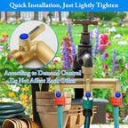 Brass Garden Hose Splitter, 3 Way Hose Splitter, Outdoor Hose Splitter, Outlet for Regulating and Shutting Off Water Flow - Image 6