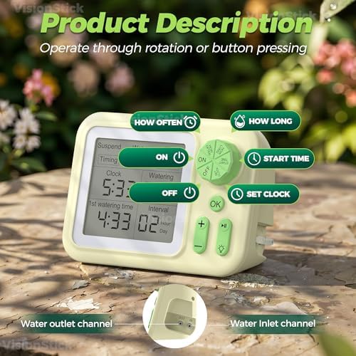 Automatic Indoor Drip Irrigation System with Programmable Timer Auto Vacation Plant Waterer for Up to 15 Potted Houseplants Rechargeable Self Watering Device - Image 4