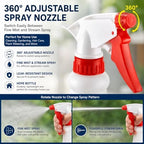 24 Pack 16oz Spray Bottles HDPE Trigger Sprayer Heavy Duty Plastic Nozzle - Image 3