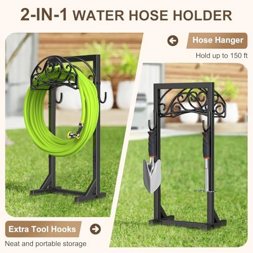 Garden Hose Holder Stand Heavy Duty Freestanding 150 FT - Image 2