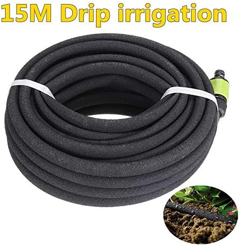 Sprinkler Controller 15m Black Porous Irrigation Soaker Hose Expandable Flexible Watering Dripper Tu Pipe Garden Lawn Plant Irrigation Tool Automatic Water Irrigation Control System - Image 3