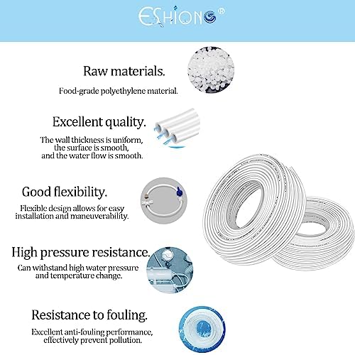 ESHIONG NSF Certified 1/4" O.D. Water tubing Hose Pipe for RO (Reverse Osmosis) Water Filter 330 Feet (100M)+Tube Cutter.… - Image 4