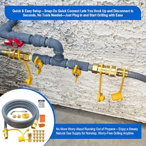 5249 Natural Gas Conversion Kit for Blackstone Grill 28" 36" Griddle,for Blackstone Natural Gas Conversion Kit w/10 FT Natural Gas Hose,Silicone Grill Tool Mat,Grease Cup Liner,3/8" Quick Connect Etc. - Image 5