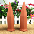 TEHAUX 4 Pcs Automatic Watering Spikes for Hanging Plants, Porcelain Orange - Image 7
