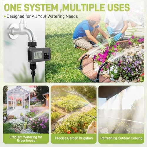 66FT Drip Irrigation System with Water Timer, Automatic Garden Watering Kit - Image 7
