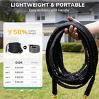 Lightweight Flat Garden Hose 50 FT, 3/4" GHT Flexible Water Hose with Spray Nozzle, Durable 800D Fabric, Kink Free Design, Portable Garden Hose for Lawn, Yard, Car Wash - Image 5