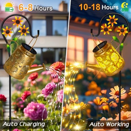 Solar Lights Outdoor, Sunflower Hanging Lantern, Garden Decor for Yard - Image 4