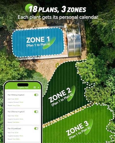RAINPOINT 3-Zone WiFi Add-On Water Timer (Gateway Not Included), Brass Inlet/Outlet WiFi Hose Timer, Expands Smart Irrigation System, Works with RAINPOINT Home APP Series Gateway, Smart Watering - Image 7