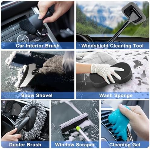 42Pcs Car Wash Kit with Foam Gun, Complete Car Detailing Brush Kit - Image 6