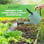 Plexon Metal Watering Can Outdoor 1 Gallon, Flower Plant Gardening Garden Large Watering Can Pot, Black Galvanized Steel Handles and Removable Spray Spout, Aqua Mist Blue - Image 5