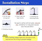 Irrigation System Kit, Automatic Drip Irrigation System, 360° Bendable Garden Irrigation Systems, Garden Watering System Adjustable Bendable Nozzle Copper Sprayer System for Garde, 197inch/5m/16.4ft - Image 3