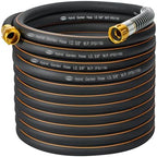 75 ft Garden Hose, 5/8 in Hybrid Rubber, Heavy Duty Water Hoses by VUNDARA