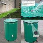 Rain Catcher Barrel with Spigot Collapsible Rain Barrel Kit Water Storage with Lid Collection Water Barrel(140x90cm/55x35in) - Image 3