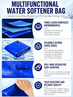 100 Gallon Water Bladder Tank, 2000D PVC Portable Water Storage Bag Blue - Image 5