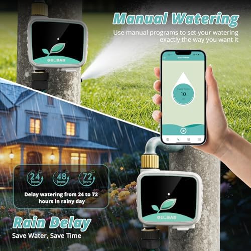 QUOBAS WiFi Water Timer for Garden Hose, 1 Zone Brass Smart Sprinkler Timer - Image 6