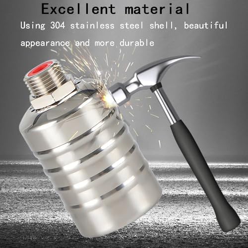 2 Packs Automatic Water Trough Float Valve Water Level Control Float Valves Float Ball For Tank And Pool Auto Shut Off Floating Valves Stainless Steel Home Accessories (3/4",Side Water Inlet) - Image 4