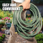 Garden Hose 100 FT, Heavy Duty Water Hose with Aluminum Fittings, Puncture Proof All-weather, Ultra-Lightweight and Flexible, Watering and Cleaning for Outdoor, Lawn - Image 5