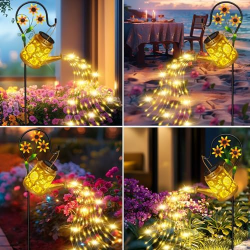 Solar Lights Outdoor, Sunflower Hanging Lantern, Garden Decor for Yard - Image 5