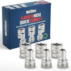 McKillans® Water Hose Quick Connect [UNIVERSAL FIT] 3 Pack - Stainless Steel Garden Hose Quick Connector - Durable Garden Hose Fittings - EASY INSTANT CONNECTION by McKillans
