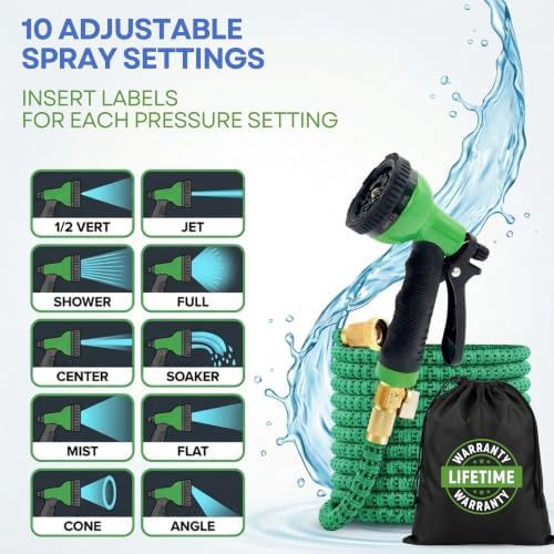 J&B XpandaHose 50ft Expandable Garden Hose, Lightweight, Brass Connectors - Image 4