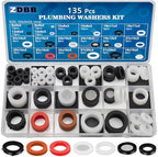 ZDBB 1395PCS 24 Size O Ring Kit+16 Size Rubber Washers Assortment Kit for Plumbing Faucet Water Pipe Garden Hose Washers Shower Heads Gasket Repair and Air or Gas Connections - Image 6