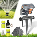 16-Nozzle Oscillating Sprinkler with Dual-Zone Sprinkler Water Timer, Adjustable Lawn & Garden Irrigation System, Turbo 360° Automatic Rocking Sprinkler for Lawn Yard Garden Watering (B) by LegvixiQualityYouCanTrust