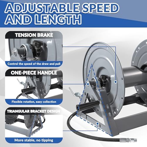 FIXFANS Pressure Washer Adapter Sets,Pressure Washer Hose Reel - Image 7
