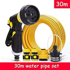 Garden Hose Flexible and Expandable Latex Water Hose with Retractable Solid Brass Fittings and Nozzle Kink Free Lightweight Collapsible Expending Hose (Color : 30m Water Pipe Set) - Image 2