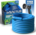 INVICTUS Garden Hose 50Ft x 5/8 in. Sprayer Nozzle Included, 2-Layer Heavy Duty Water Hose 50 Ft, Flexible, Lightweight, NON Expandable, Kink Resistant, Easy Connect Fittings by EMSON