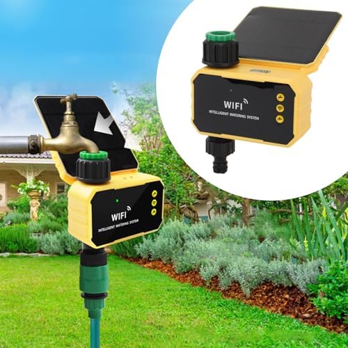 Zunate Sprinkler Timer, Solar Sprinkler Valve Timer for Garden Hose, Outdoor Automatic Irrigation Controller with Rain Delay Automatic Irrigation System Controller for Yards - Image 2