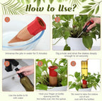 SiliFine 6 Sets Plant Watering Devices Include Terracotta Self Watering Spikes and 26 oz Plastic Bottles, Slow Release Vacation Insert Automatic Plant Waterer Device (Green and Mixed Color) - Image 4