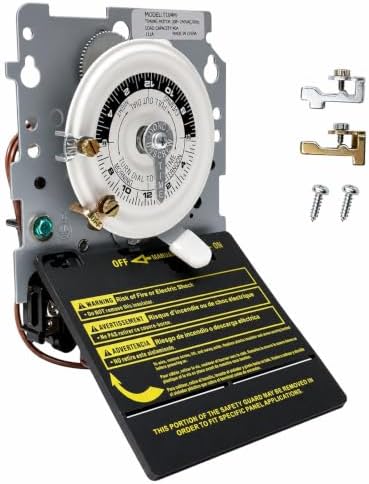 Upgraded T104M Mechanical Timer, 208-240V 40A DPST 5HP 24H 12 On/Off Cycles by FRIGESWIFT