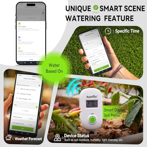 RAINPOINT WiFi Smart Programmable Solar Drip Irrigation System for Indoor Houseplant Water Up to 15 Pots, Compact Vacation Auto Plant Waterer Self Watering Device While Away Low Water Auto Shut-Off - Image 6